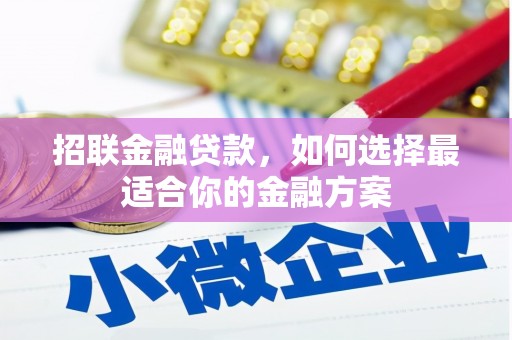 安居招联金融贷款，如何选择最适合你的金融方案