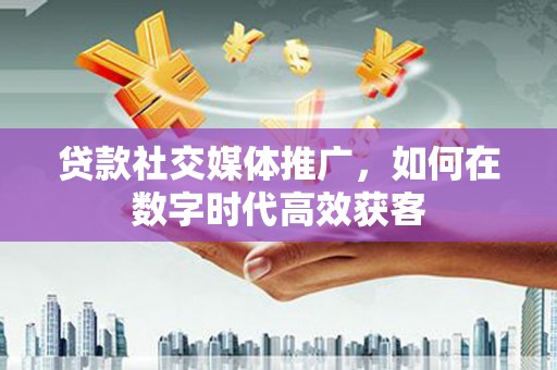 安居贷款社交媒体推广，如何在数字时代高效获客