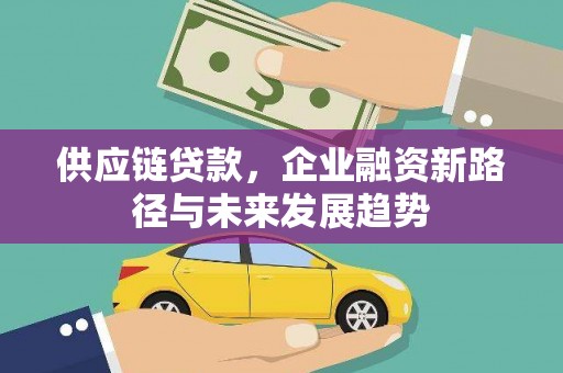 安居供应链贷款，企业融资新路径与未来发展趋势