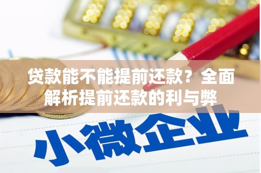 安居贷款能不能提前还款？全面解析提前还款的利与弊