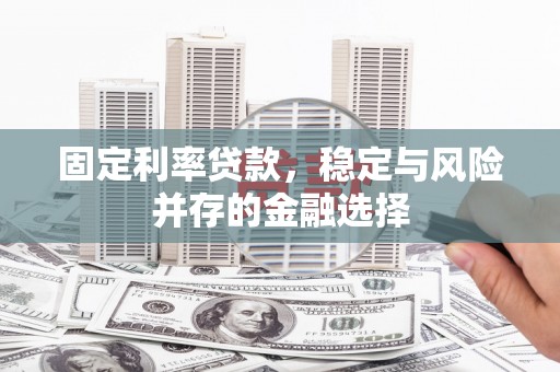 安居固定利率贷款，稳定与风险并存的金融选择