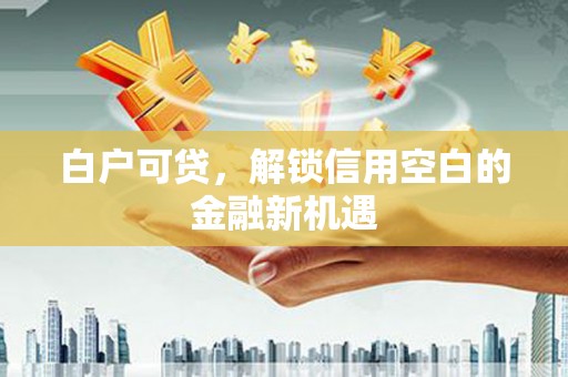安居白户可贷，解锁信用空白的金融新机遇