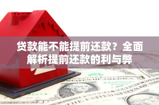 安居贷款能不能提前还款？全面解析提前还款的利与弊
