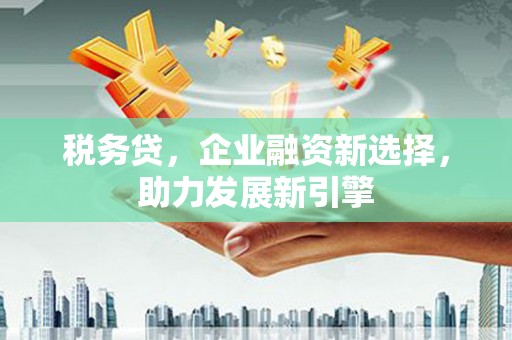 安居税务贷，企业融资新选择，助力发展新引擎