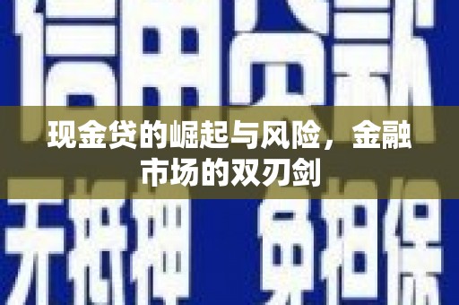 安居现金贷的崛起与风险，金融市场的双刃剑