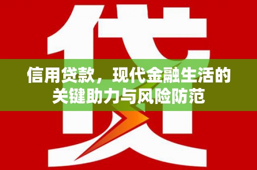 安居信用贷款，现代金融生活的关键助力与风险防范