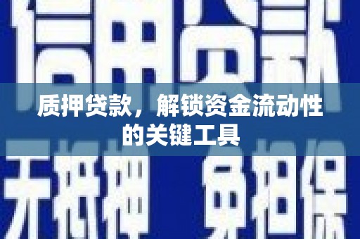 安居质押贷款，解锁资金流动性的关键工具