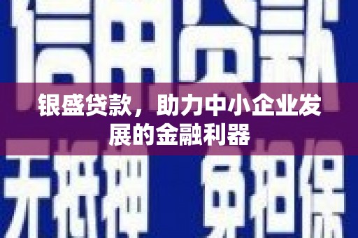 安居银盛贷款，助力中小企业发展的金融利器