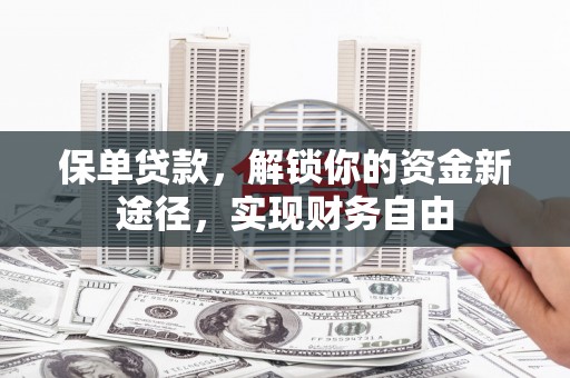 安居保单贷款，解锁你的资金新途径，实现财务自由