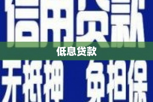 安居低息贷款