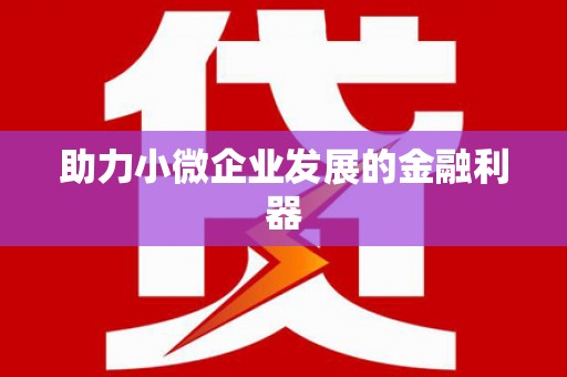 安居助力小微企业发展的金融利器