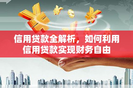 安居信用贷款全解析，如何利用信用贷款实现财务自由